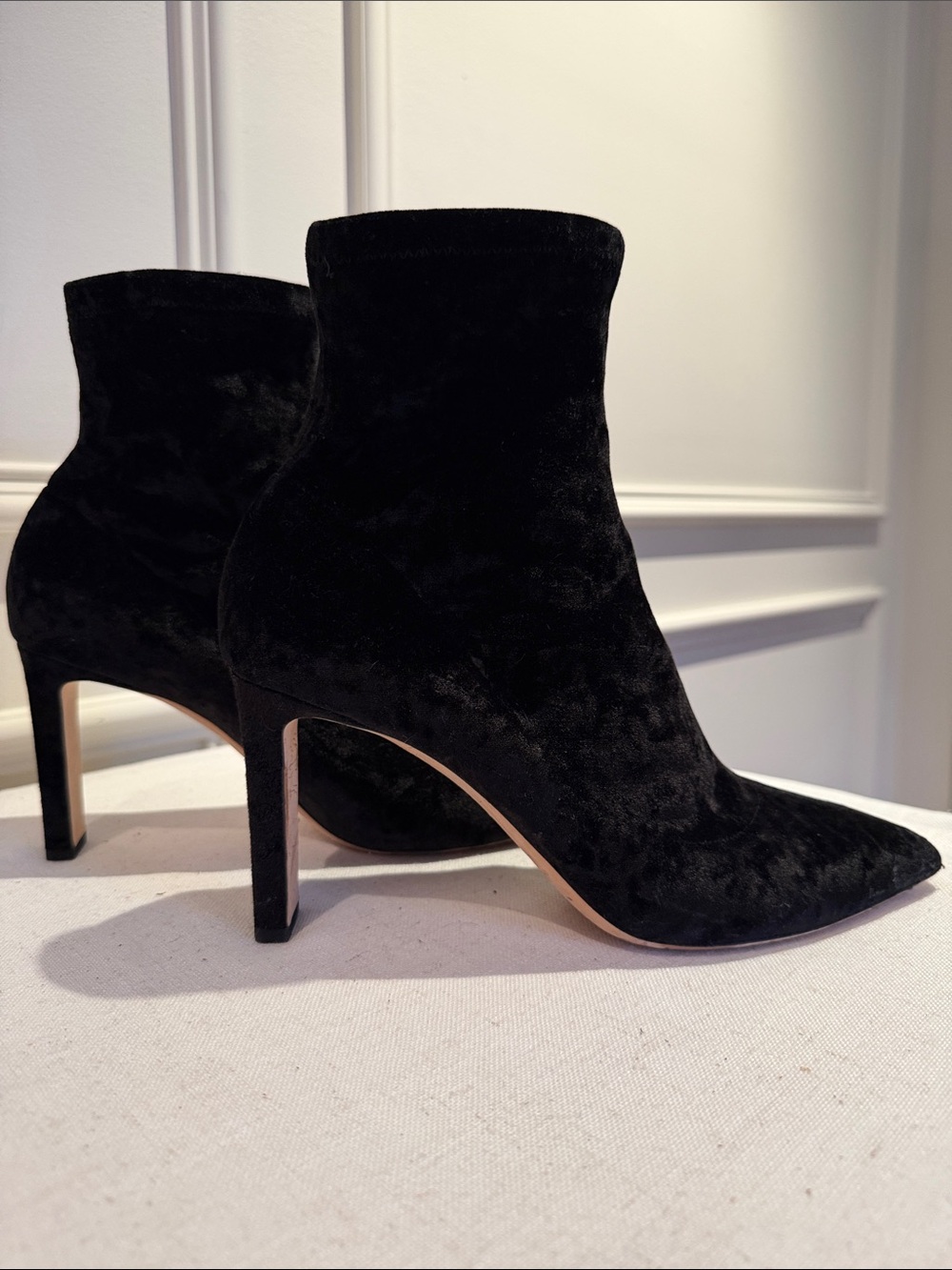 Jimmy Choo Louella Crushed Velvet Ankle Boots